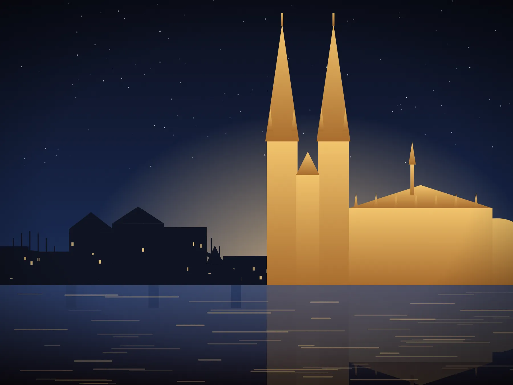 Blick auf den Dom am Abend
